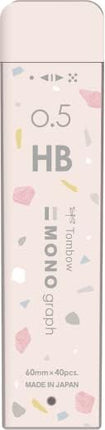 Tombow Mechanical Pencil Lead Refill MONO graph MG 0.5mm HB Sheer Stone Limited, Pink Beige, R5-MGHB802L