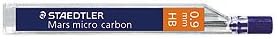 Staedtler Mechanical Pencil Lead Refill Mars Micro Carbon 0.9mm B, 250 09-B, Set of 12