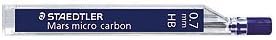 Staedtler Mechanical Pencil Lead Refill Mars Micro Carbon 0.7mm B, 250 07-B, Set of 12