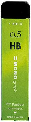 Tombow Mechanical Pencil Lead Refill MONO graph MG 0.5mm HB, R5-MGHB51, Set of 4