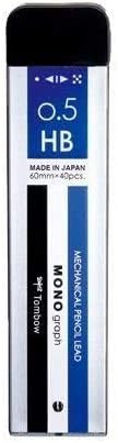 Tombow Mechanical Pencil Lead Refill MONO graph MG 0.5mm HB, R5-MGHB01, Set of 7