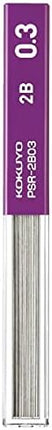 KOKUYO Mechanical Pencil Lead Refill 0.3mm 2B, Packed, PSR-2B03-1P, Set of 10