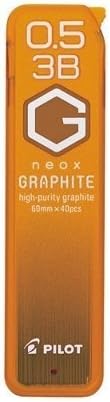 PILOT Mechanical Pencil Lead Refill neox GRAPHITE 0.5mm, 3B, HRF5G-20-3B, Set of 10