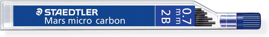 Staedtler Mechanical Pencil Lead Refill Mars Micro Carbon 0.7mm 2B, 250 07-2B