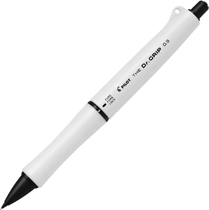 PILOT Mechanical Pencil THE Dr.GRIP BLACK ACCENT, 0.3mm, Matte White, HTDGB-13-MW