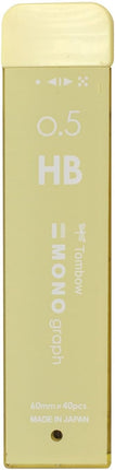 Tombow Mechanical Pencil Lead Refill MONO graph MG 0.5mm HB Limited Kusumi Pastel Color, Honey Yellow, R5-MGHB57L