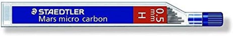 Staedtler Mechanical Pencil Lead Refill Mars Micro Carbon 0.5mm H, 250 05-H