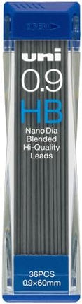uni Mitsubishi Pencil Mechanical Pencil Lead Refill Nano Dia 0.9mm HB, U09202NDHB, Set of 2