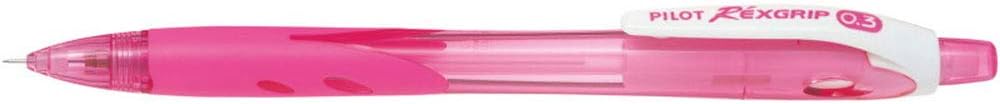 PILOT Mechanical Pencil RexGrip, 0.3mm, Clear Pink, HRG-10R3-CP