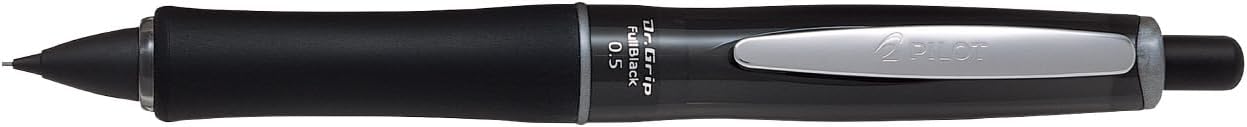 PILOT Mechanical Pencil Dr.Grip Full Black, 0.5mm, Silver, HDGFB-80R-S