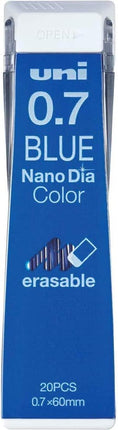uni Mitsubishi Pencil Mechanical Pencil Lead Refill Nano Dia Color 0.7mm Blue, U07202NDC.33, Set of 7