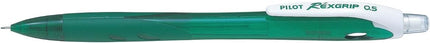PILOT Mechanical Pencil RexGrip, 0.5mm, Green, 10 Pieces, HRG100R10G