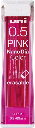 uni Mitsubishi Pencil Mechanical Pencil Lead Refill Nano Dia Color 0.5mm Pink, U05202NDC.13