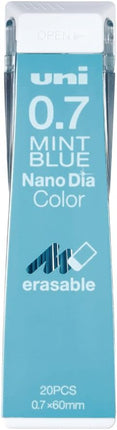 uni Mitsubishi Pencil Mechanical Pencil Erasable Color Lead Refill Nano Dia Color 0.7mm Mint Blue, 10 Pieces, U07202NDC.32
