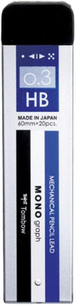 Tombow Mechanical Pencil Lead Refill MONO graph MG 0.3mm HB, R3-MGHB01