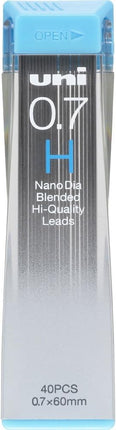 uni Mitsubishi Pencil Mechanical Pencil Lead Refill Nano Dia 0.7mm H, U07202NDH