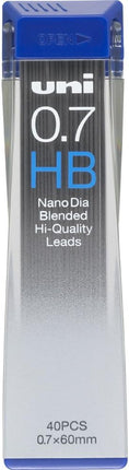 uni Mitsubishi Pencil Mechanical Pencil Lead Refill Nano Dia 0.7mm HB, U07202NDHB