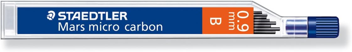 Staedtler Mechanical Pencil Lead Refill Mars Micro Carbon 0.9mm B, 250 09-B