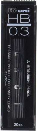 uni Mitsubishi Pencil Mechanical Pencil Lead Refill Hi-uni 0.3mm HB, HU03300HB, Set of 7