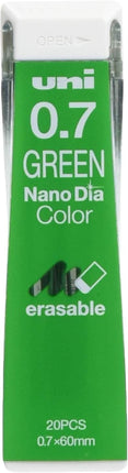 uni Mitsubishi Pencil Mechanical Pencil Lead Refill Nano Dia Color 0.7mm Green, U07202NDC.6