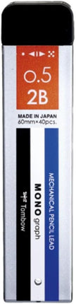 Tombow Mechanical Pencil Lead Refill MONO graph MG 0.5mm 2B, R5-MG2B01