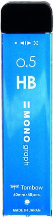 Tombow Mechanical Pencil Lead Refill MONO graph MG 0.5mm HB, R5-MGHB43, Set of 4