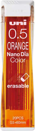 uni Mitsubishi Pencil Mechanical Pencil Lead Refill Nano Dia Color 0.5mm Orange, U05202NDC.4