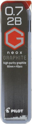PILOT Mechanical Pencil Lead Refill neox GRAPHITE 0.7mm 2B, HRF7G-20-2B