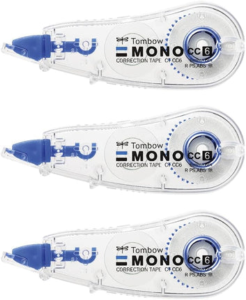 Tombow, Correction Tape, MONO CC, CC5, 6mm, CT-CC6 3 Pieces, KCB-327