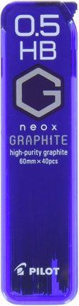 PILOT Mechanical Pencil Lead Refill neox GRAPHITE 0.5mm HB, HRF5G-20-HB