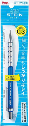 Pentel Mechanical Pencil Stein 0.3mm, Clear Blue, XP313-CC, Set of 5