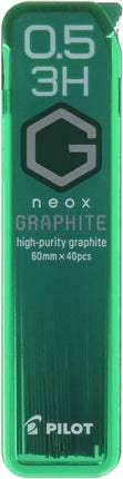 PILOT Mechanical Pencil Lead Refill neox GRAPHITE 0.5mm 3H, HRF5G-20-3H