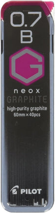 PILOT Mechanical Pencil Lead Refill neox GRAPHITE 0.7mm B, HRF7G-20-B