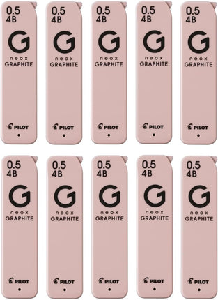 PILOT Mechanical Pencil Lead Refill neox GRAPHITE 0.5mm 4B, 10 Pieces, 10HRFG054B