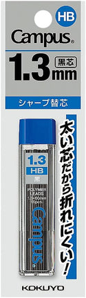 KOKUYO Campus Mechanical Pencil Lead Refill 1.3mm HB, Packed, PSR-CHB13-1P