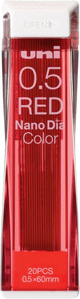 uni Mitsubishi Pencil Mechanical Pencil Erasable Color Lead Refill Nano Dia Color 0.5mm Red, 10 Pieces, U05202NDC.15