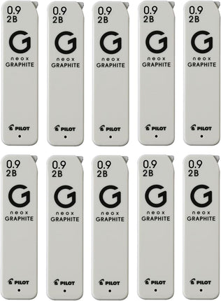 PILOT Mechanical Pencil Lead Refill neox GRAPHITE 0.9mm 2B, 10 Pieces, 10HRFG092B