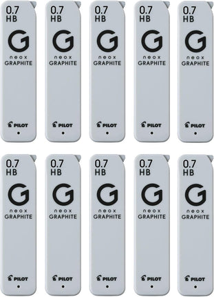 PILOT Mechanical Pencil Lead Refill neox GRAPHITE 0.7mm HB, 10 Pieces, 10HRFG07HB