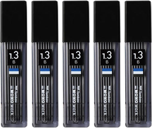 Tombow Mechanical Pencil Lead Refill MONO work 1.3mm B, 5 Pieces, ECJ-120-5P