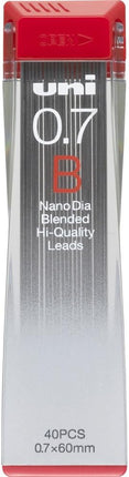 uni Mitsubishi Pencil Mechanical Pencil Lead Refill Nano Dia 0.7mm B, U07202NDB