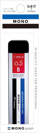 Tombow Mechanical Pencil Lead Refill MONO graph MG 0.5mm B Mono Color, ECG-120