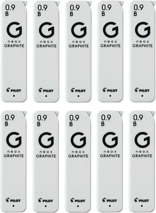 PILOT Mechanical Pencil Lead Refill neox GRAPHITE 0.9mm B, 10 Pieces, 10HRFG09B