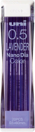 uni Mitsubishi Pencil Mechanical Pencil Erasable Color Lead Refill Nano Dia Color 0.5mm Lavender, 10 Pieces, U05202NDC.34