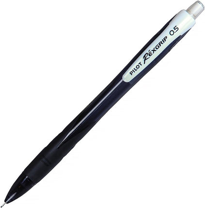 PILOT Mechanical Pencil RexGrip, 0.5mm, Black Barrel, ?HRG-10R-BG