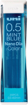 uni Mitsubishi Pencil Mechanical Pencil Erasable Color Lead Refill Nano Dia Color 0.5mm Mint Blue, 10 Pieces, U05202NDC.32