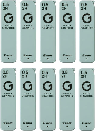 PILOT Mechanical Pencil Lead Refill neox GRAPHITE 0.5mm 2H, 10 Pieces, 10HRFG052H