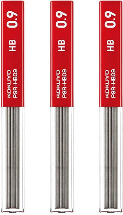 KOKUYO Mechanical Pencil Lead Refill 0.9mm HB, Set of 3, PSR-HB09-1PX3SET