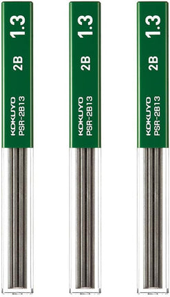 KOKUYO Mechanical Pencil Lead Refill 1.3mm 2B, Set of 3, PSR-2B13-1PX3SET