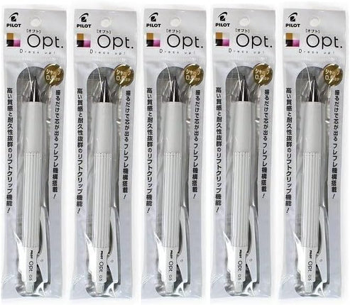 PILOT Mechanical Pencil Opt, 0.5mm, Stripe, Packed, P-HOP-20R-SP, Set of 5