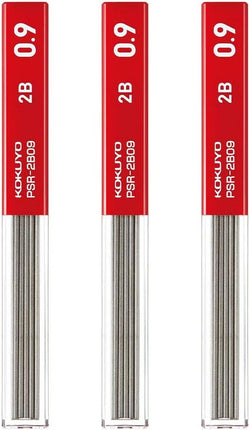 KOKUYO Mechanical Pencil Lead Refill 0.9mm 2B, Set of 3, PSR-2B09-1PX3SET
